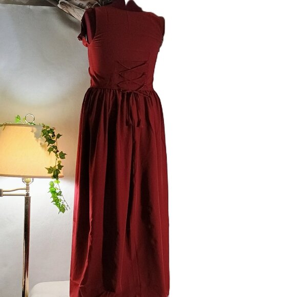 EUC: Renaissance Overdress Small Burgundy Classic Lace-up Corset - Picture 2 of 5
